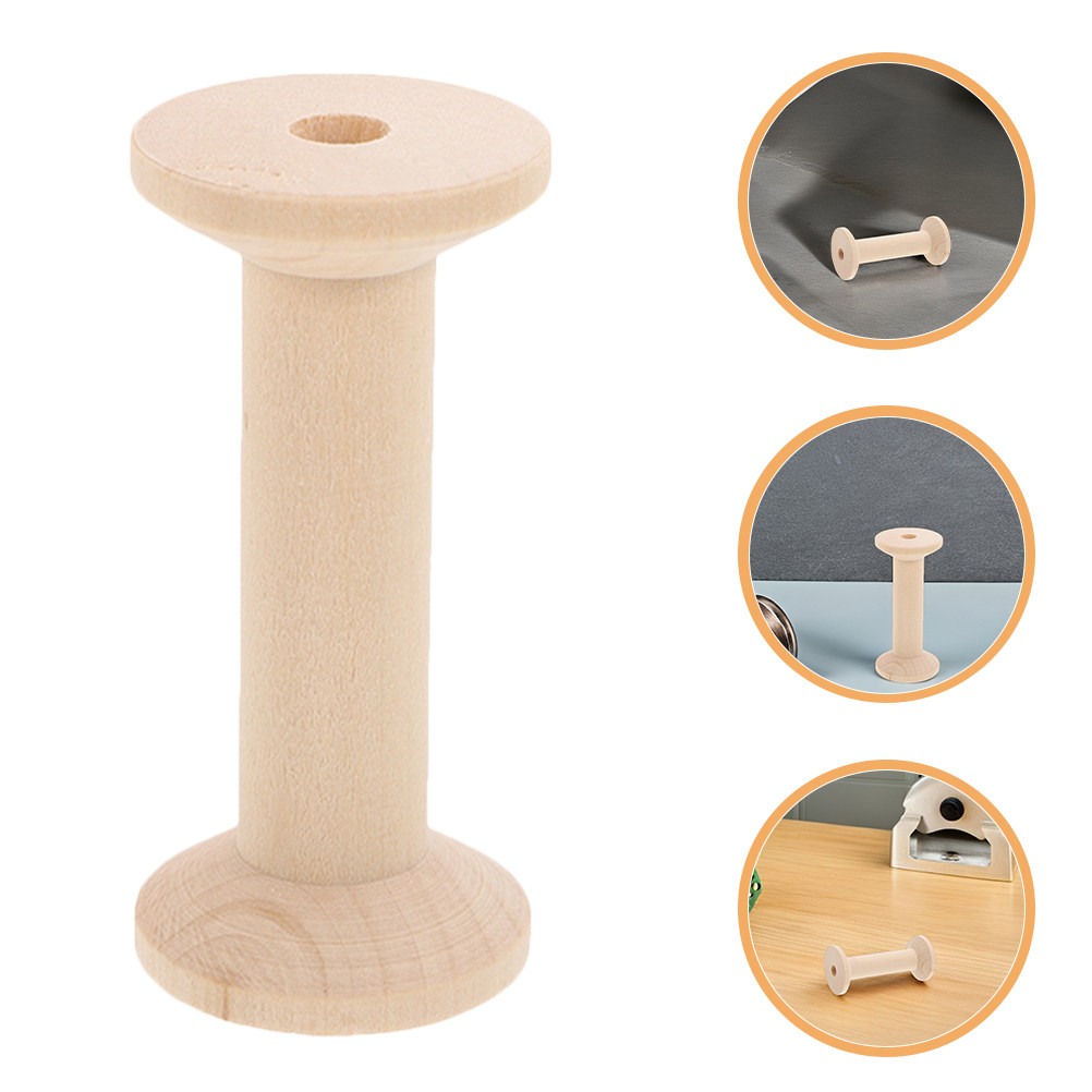 Embroidery Craft - 4-delige houten draadspoelenset, grote wikkelrollen voor