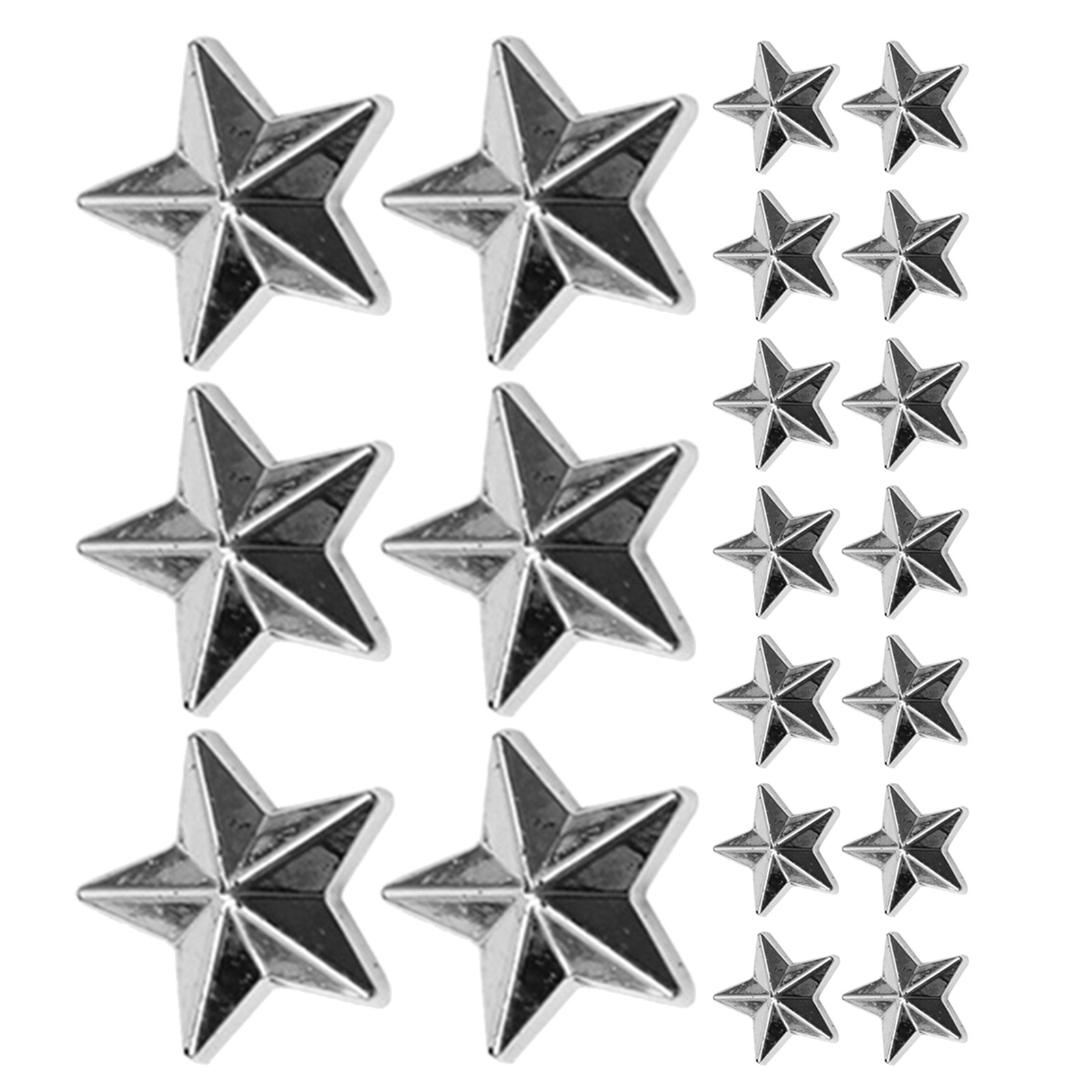 Craft Embellishments - 300 stuks platte acryl sterrenversieringen, zilveren