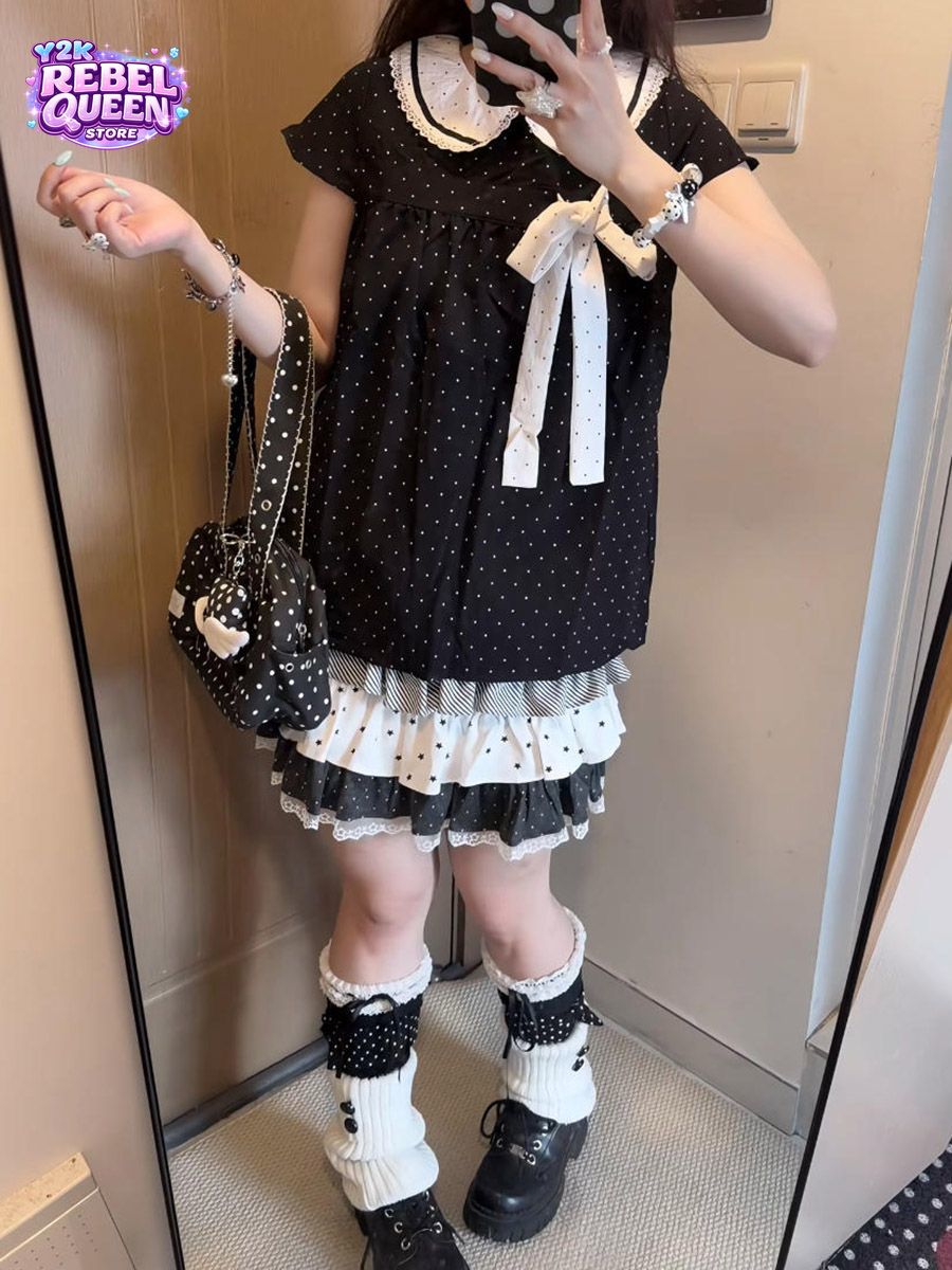 Y2K Kawaii Japanse Polka Dot 2 - Lace Ribbon Trim recensie en prijs