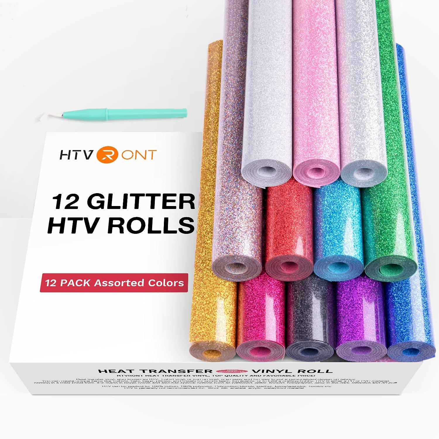 HTVRONT 12-pack Glitter HTV He - Glitter Vinyl Roll recensie en prijs